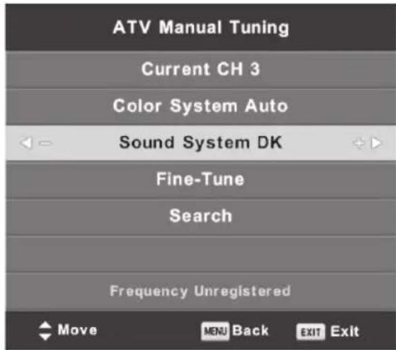 Engel LE2462CA - Syntonisation Manuel ATV - 1
