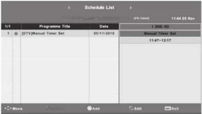 Engel LE2462CA - Schedule List - 1