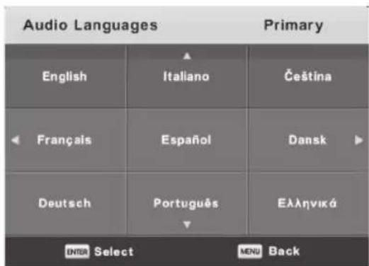 Engel LE2462CA - Audio Languages - 1
