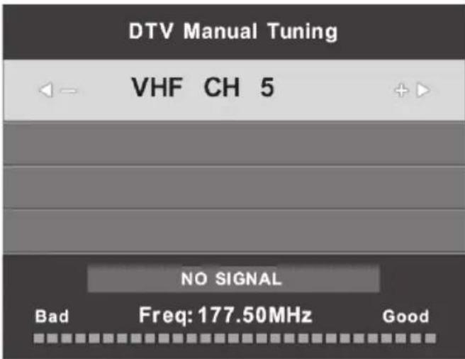 Engel LE2462CA - Syntonisation Manuel DTV - 1