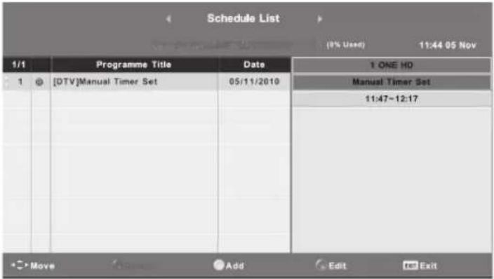 Engel LE2462CA - Schedule List - 1