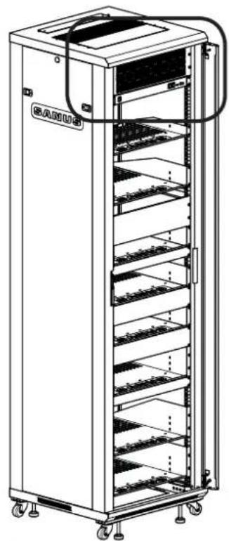 SANUS CAFH01 - Note: CFR21XX Series rack shown - 4