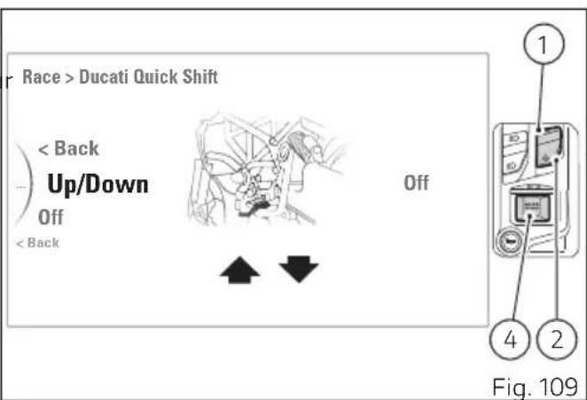 DUCATI Hypermotard 950 RVE (2025) - Menu de configuration - style de conduite - configuration DQS - accessoire (DQS) - 2