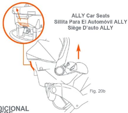 Baby Trend Sit N' Stand Double - CAR SEAT REMOVAL ELIMINACION DE LA SILLITA PARA EL AUTOMOVIL ENLEVEMENT DE LE SIEGE D'AUTO POUR BEBE - 2