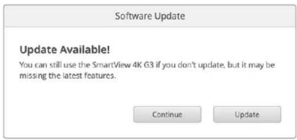 Blackmagic Design SmartView 4K G3 - 更新软件 - 1