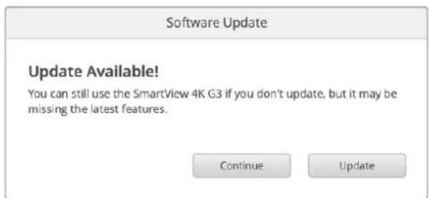 Blackmagic Design SmartView 4K G3 - Mettre à jour le logiciel - 1