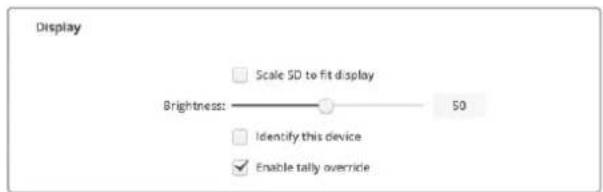 Blackmagic Design SmartView 4K G3 - Hactpoika Enable Tally Override - 1