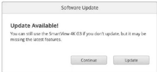 Blackmagic Design SmartView 4K G3 - Atualizar o Software - 1