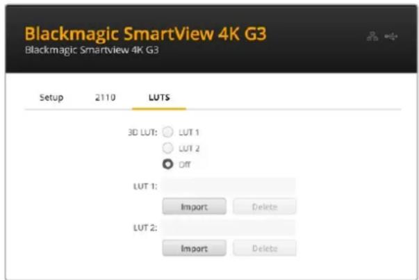 Blackmagic Design SmartView 4K G3 - Aba LUTS - 1