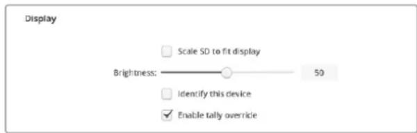 Blackmagic Design SmartView 4K G3 - Enable Tally Override - 1