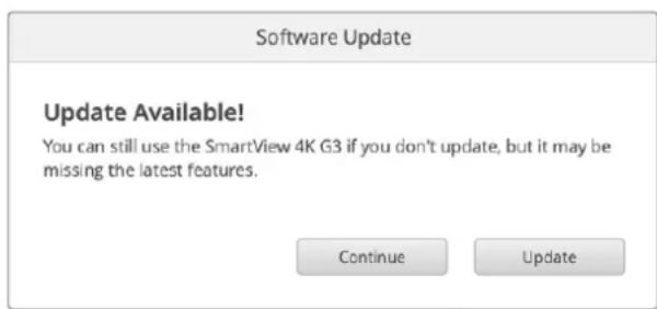 Blackmagic Design SmartView 4K G3 - Aggiornare il software - 1
