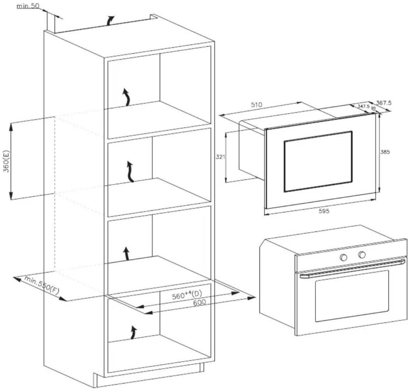 CANDY CA38FL7NWX - Dettagli del mobile: - 1
