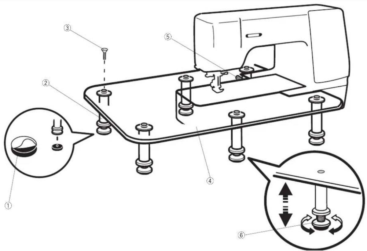 ELNA eXcellence 760 PRO - Assemblage de la table d'extension large - 1
