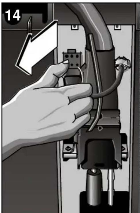 BOSCH B1RKM16002 - De flexibele slang loskoppelen: - 1