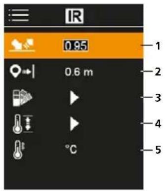 Laserliner ThermoVisualizer Pro - Nastavení infracervého zárení - 1