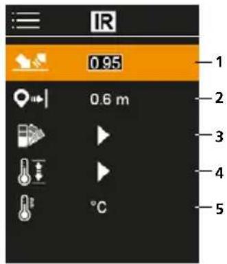 Laserliner ThermoVisualizer Pro - Infrapuna-asetukset - 1