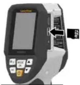 Laserliner ThermoVisualizer Pro - Modo de introducir la tarjeta micro-SD - 2