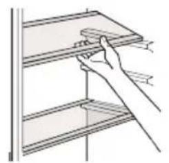 Exquisit KGC24580NFW040DB - Déplacer les balconnets de la porte - 1