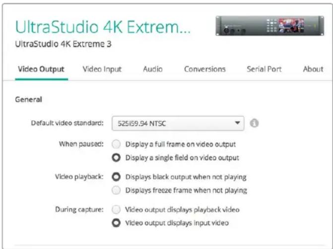 Blackmagic Design DeckLink Quad HDMI 4K - Blackmagic Desktop Video Setup yazılımını başlatmak için: - 2