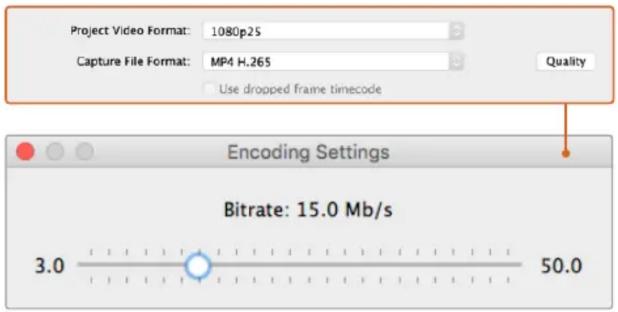 Blackmagic Design DeckLink Quad HDMI 4K - Setting the Bitrate - 1