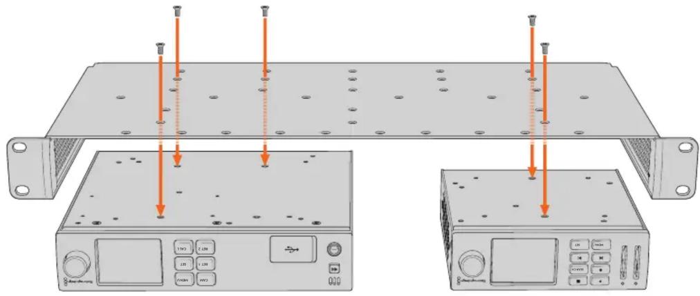 Blackmagic Design DeckLink Quad HDMI 4K - Установка устройства на полке Universal Rack Shelf - 1