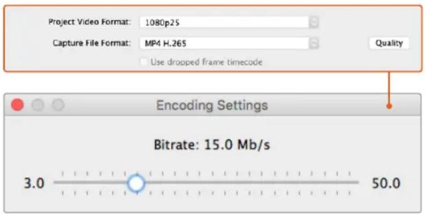 Blackmagic Design DeckLink Quad HDMI 4K - Configurando a Taxa de Bits - 1