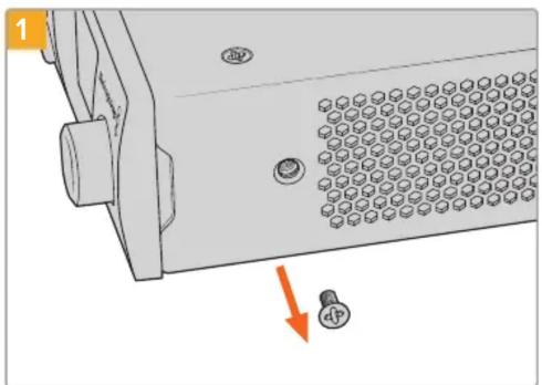 Blackmagic Design DeckLink Quad HDMI 4K - Порядок установки заглушки 1/6 RU - 1