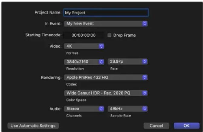 Blackmagic Design DeckLink Quad HDMI 4K - Créer un nouveau projet : - 1