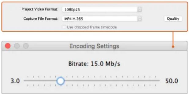 Blackmagic Design DeckLink Quad HDMI 4K - 비트 전송률 설정하기 - 1
