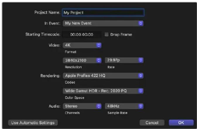 Blackmagic Design DeckLink Quad HDMI 4K - To create a new project: - 1