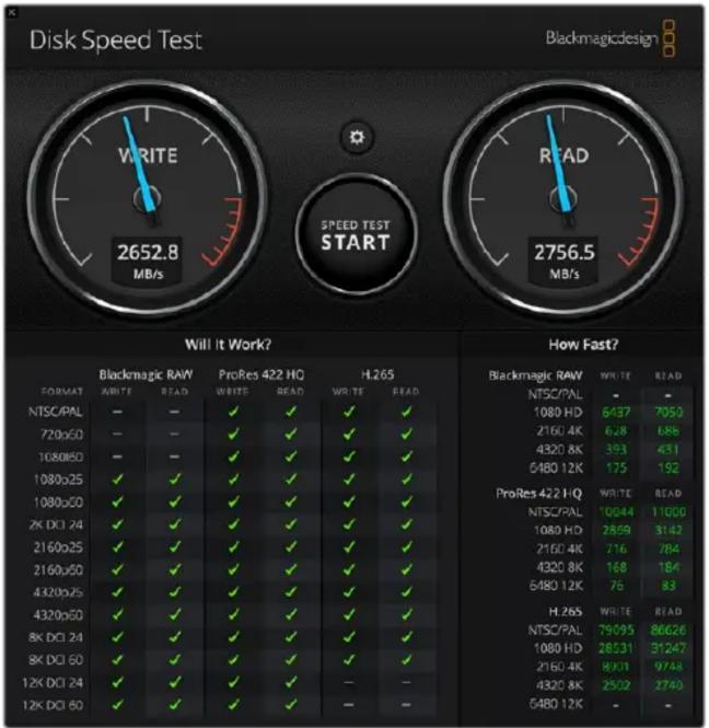 Blackmagic Design DeckLink Quad HDMI 4K - Blackmagic Disk Speed Test - 1