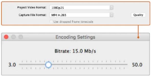 Blackmagic Design DeckLink Quad HDMI 4K - Impostare il bitrate - 1