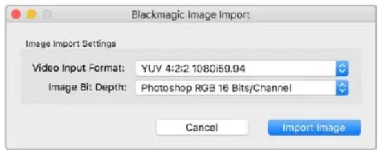 Blackmagic Design DeckLink Quad HDMI 4K - Importer une image dans Photoshop CC - 1