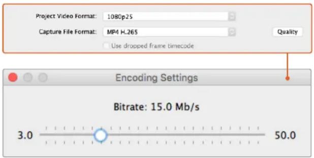 Blackmagic Design DeckLink Quad HDMI 4K - ビットレートの設定 - 1