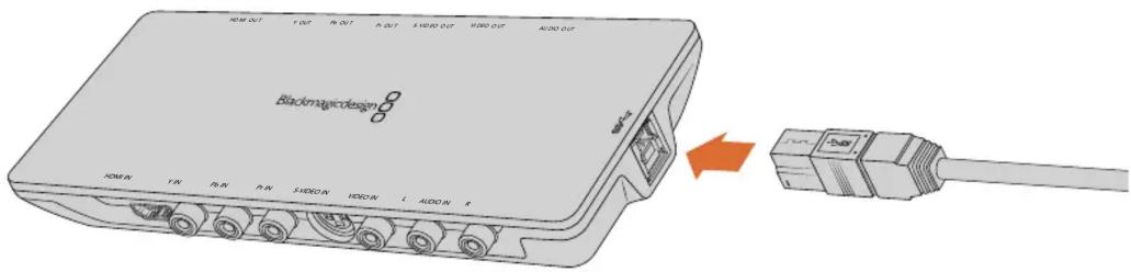 Blackmagic Design DeckLink Quad HDMI 4K - Подключение через порт USB 3.0 - 1