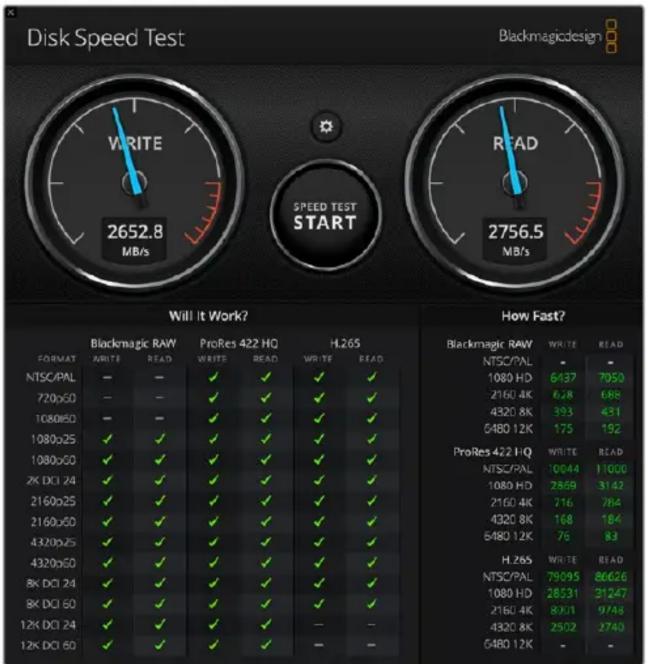 Blackmagic Design DeckLink Quad HDMI 4K - 什么是Blackmagic Design Disk Speed Test? - 1