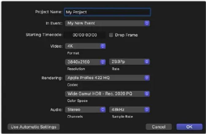 Blackmagic Design DeckLink Quad HDMI 4K - 새 프로젝트 만들기 - 1