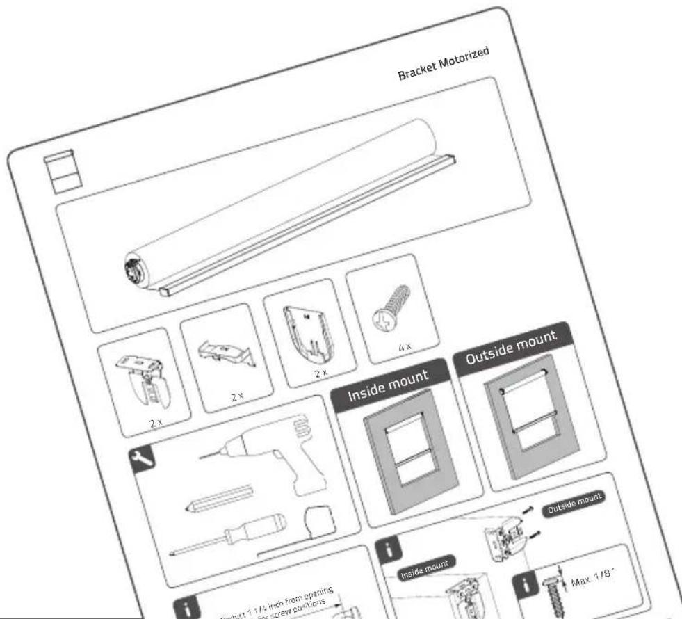 MOTION CMD02P - Installer het rolgordijn - 1