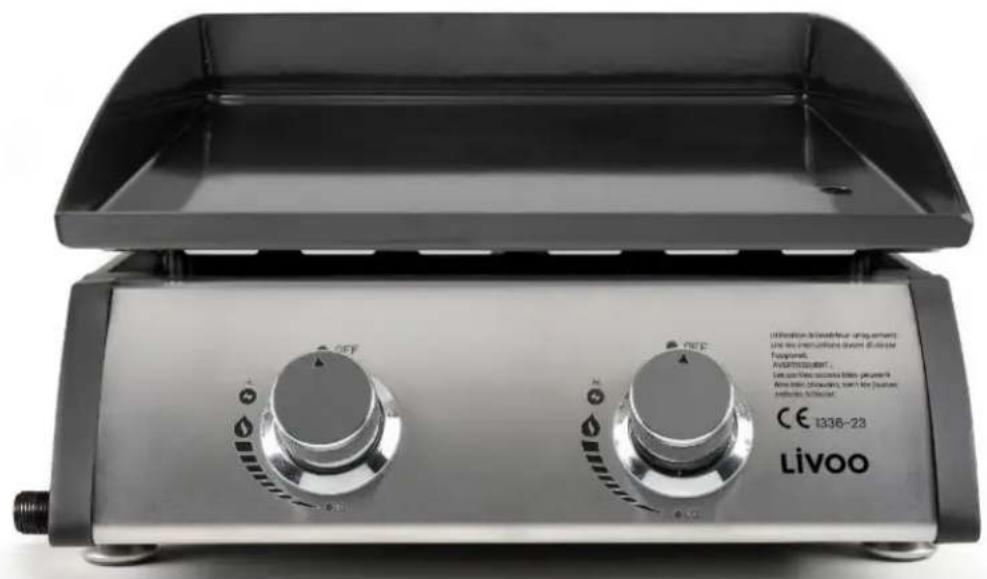 LIVOO DOC296 - Plancha gaz 2 bruleurs - 1