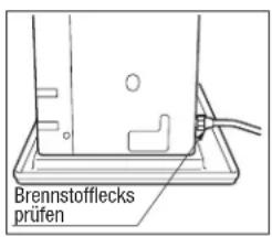 Toyotomi FF55T - Auf Brennstofflecks prüfen (REGELMÄSSIG) - 1