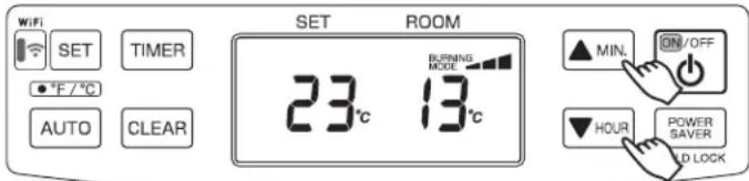 Toyotomi FF55T - Ajuste de la temperatura ambiente - 1