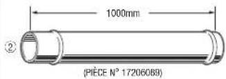 Toyotomi FF55T - kit d'extension du tuyau de rallonge (L) PIÈCE N° 17206013 - 3