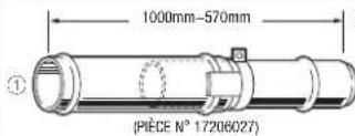 Toyotomi FF55T - kit d'extension du tuyau de rallonge (L) PIÈCE N° 17206013 - 1