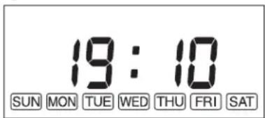 Toyotomi FF55T - Setting of the Time and a Day of the Week. - 3