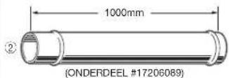 Toyotomi FF55T - Verlengstuk uitlaatleiding (L) ONDERDEEL #17206013 - 3
