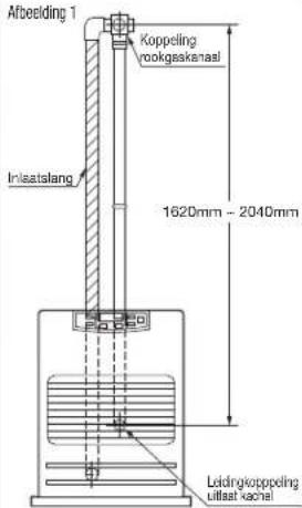 Toyotomi FF55T - Verlengstuk uitlaatleiding (L) ONDERDEEL #17206013 - 9