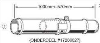 Toyotomi FF55T - Verlengstuk uitlaatleiding (M) ONDERDEEL #17206012 - 1