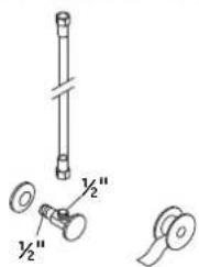 ½" ½"