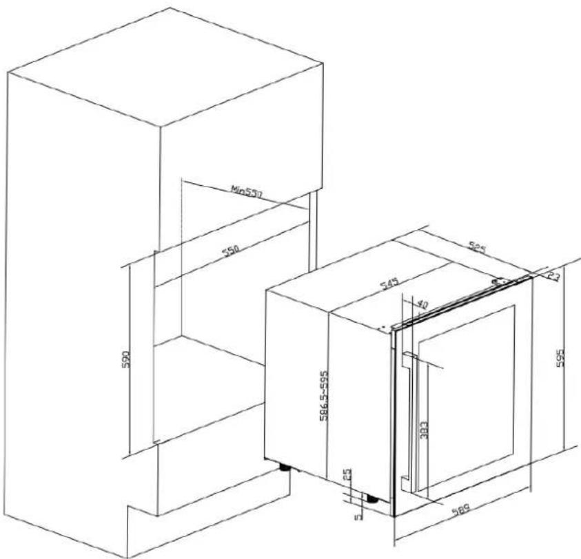 AVINTAGE AVI60F2FV - Schémas d'encastrement - 1