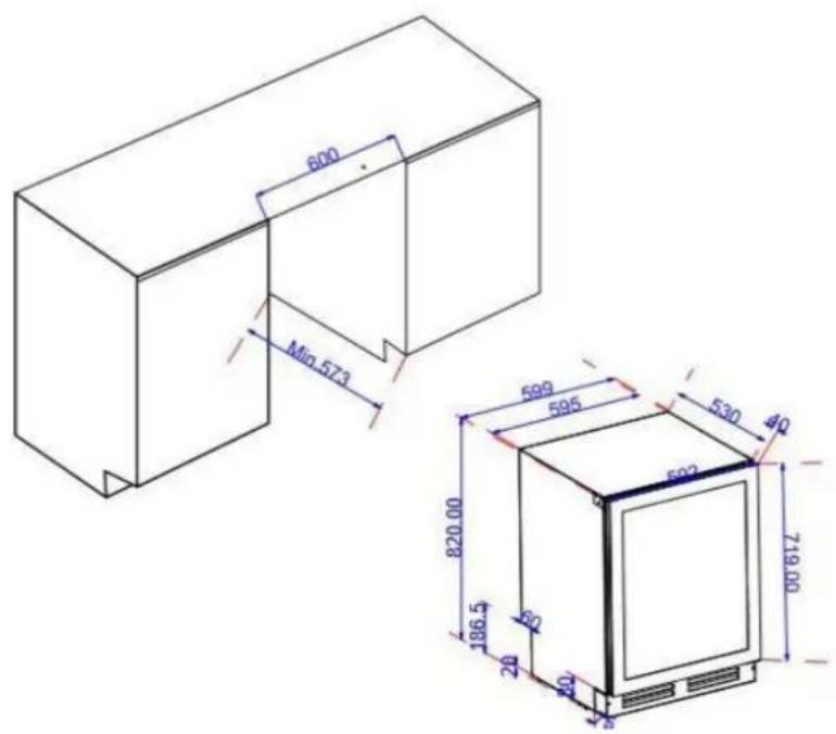 AVINTAGE AVU53PREMIUM - Built-in installation drawings - 1